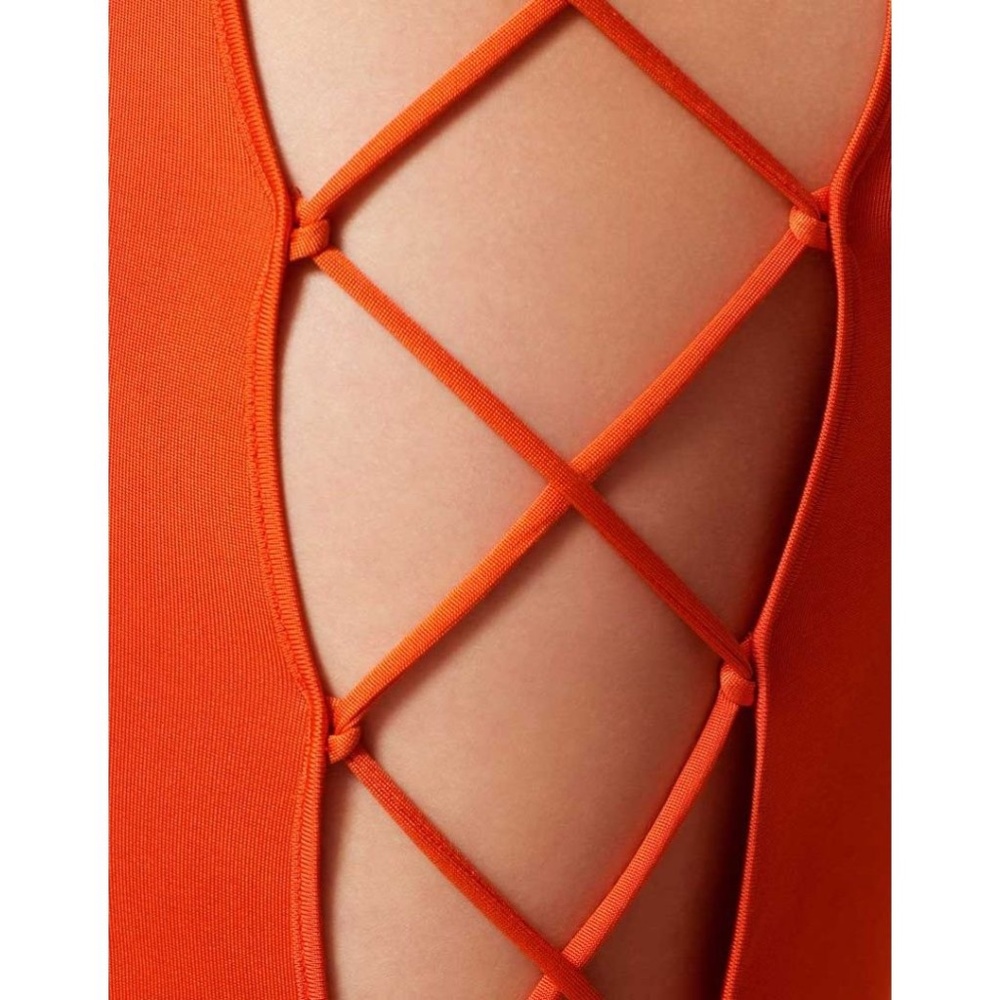 Agent Provocateur Traci Orange Silk Jersey Cover-up NWT - Picture 6 of 8
